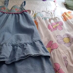 Jessica Simpson Blue and Multicolor Kids Dresses